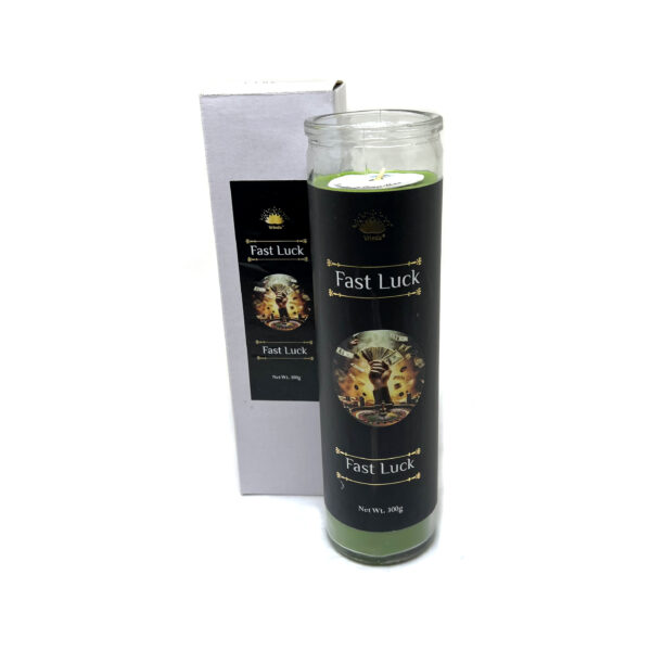 Shreyshti Candle Glass Jar Fast Luck, Scented Approx 8" for spell, wiccan, pagan, rituals, reiki, religious, aroma therapy purposes